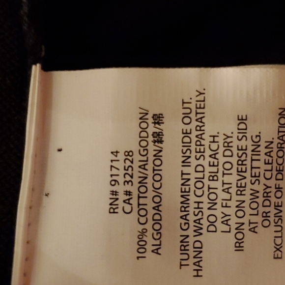 AX Armani Exchange Dress Size S black ribbed sweater dress and blue trim - Picture 9 of 11